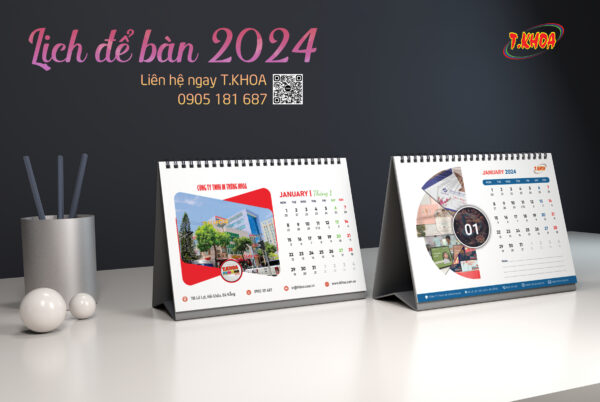 Landscape Desk Calendar Mockup Design Template with Dark Background copy scaled